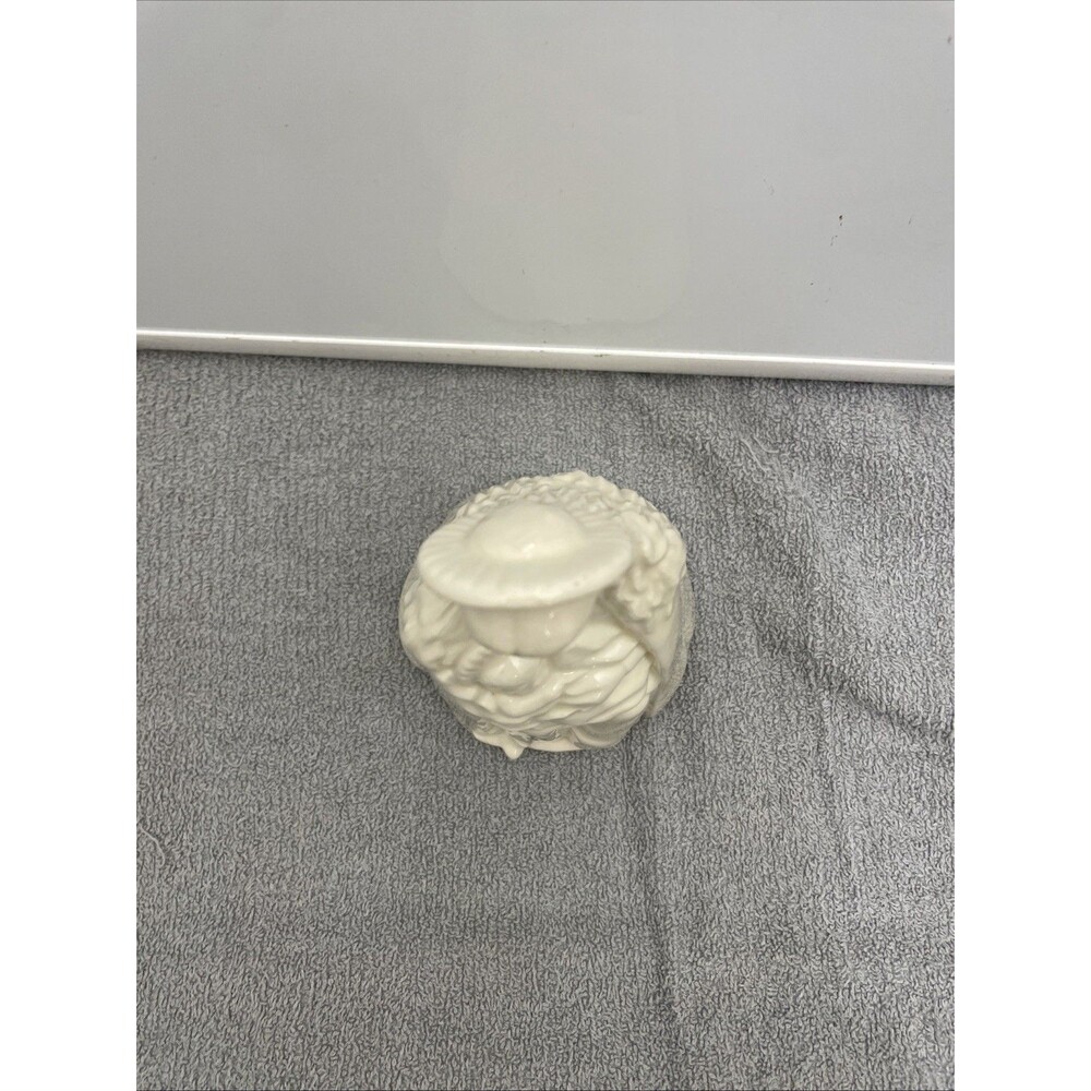 Madonna & Child Ceramic Standing Figurine Artist Signed White Glazed - Picture 6 of 11